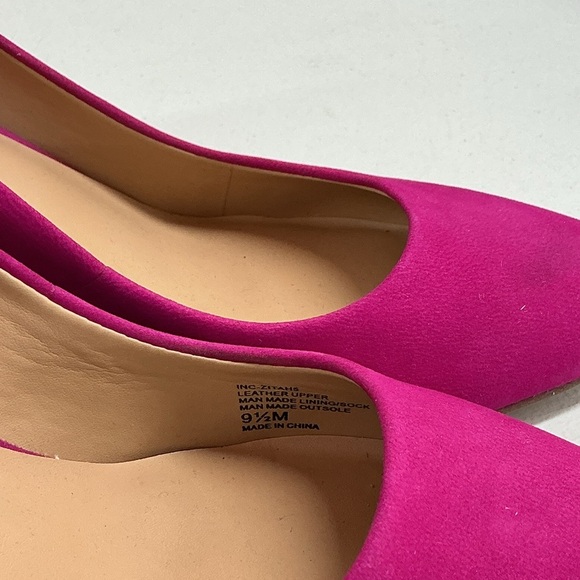 INC International Concepts Fuchsia Pink Suede Pointed Toe Heels – Size 9.5M - Picture 4 of 8